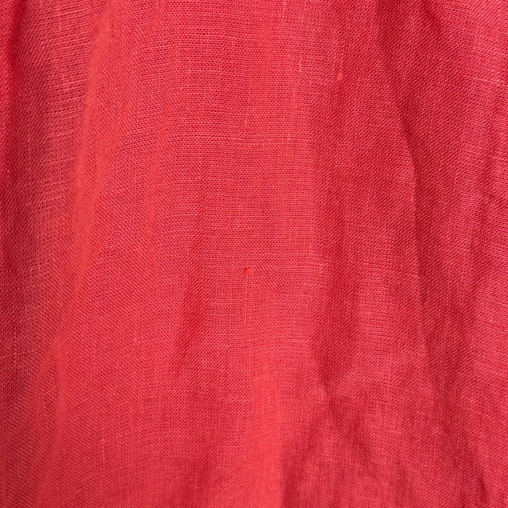 Sundance Coral Linen Short Sleeve Button Up Shirt Women's M - Picture 6 of 8